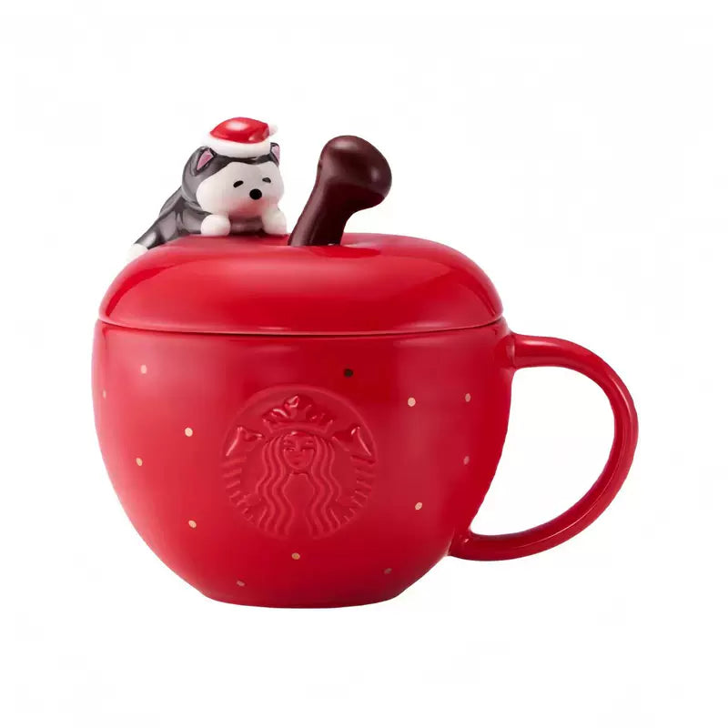 Starbucks China 2025 Christmas Warmth Series Red Apple Shape Mug 400ml