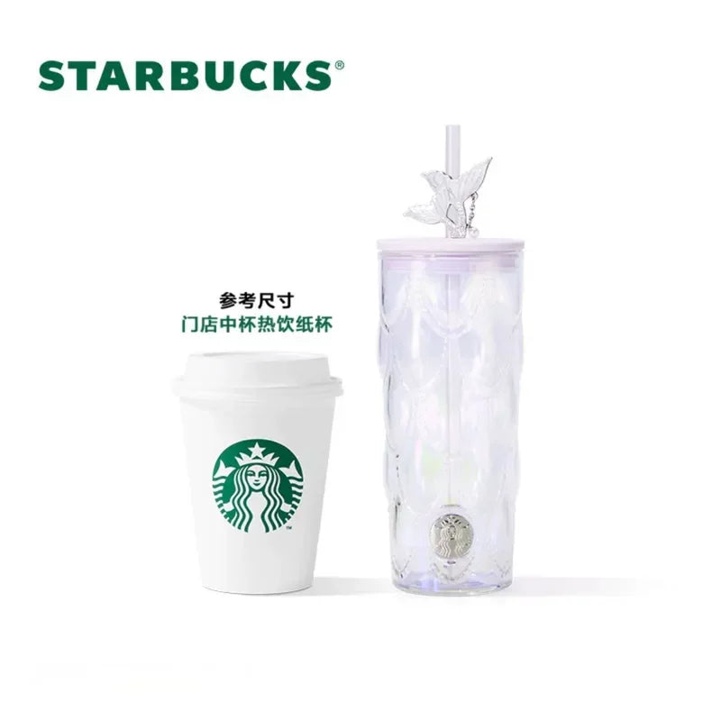 Starbucks China 2025 Dreamy Tales series Glass straw cup 550ml 19.36oz