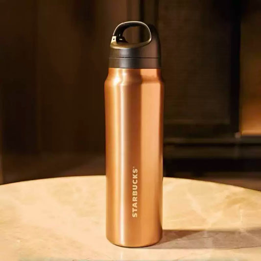 Starbucks China 2025 Gold Collection  stainless steel double lid thermos cup gift box 450ml 15.84oz