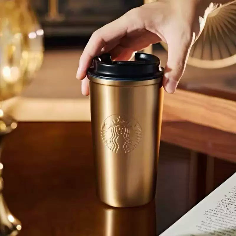 Starbucks China 2025 Gold Collection  stainless steel tabletop cup 495ml 17.42oz