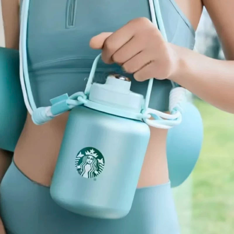 Starbucks China 2025 Small fresh series Stainless steel cup with strap 860ml 30.27oz