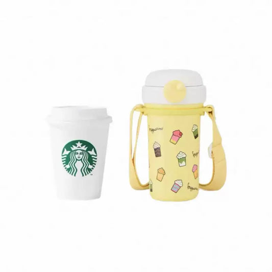Starbucks China 2025 Summer Frappuccino Party online Series Stainless Steel Double Drinking Cup 435ml 15.31oz