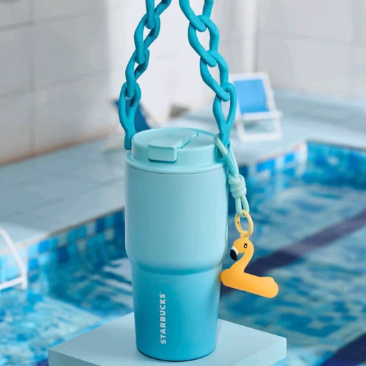 Starbucks China 2025 happy summer series stainless steel double-drink portable cup 580ml 20.41oz