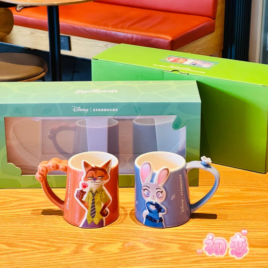 Starbucks China 2025 x Zootopia Collaboration Series Nick Wilde & Judy Hopps Mug Set