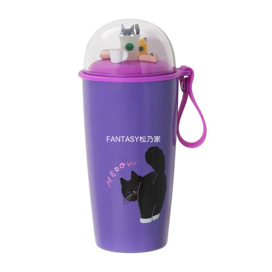 Starbucks Japan 2025 Halloween collection Glow-in-the-dark black cat thermos cup 355ml 12.49oz