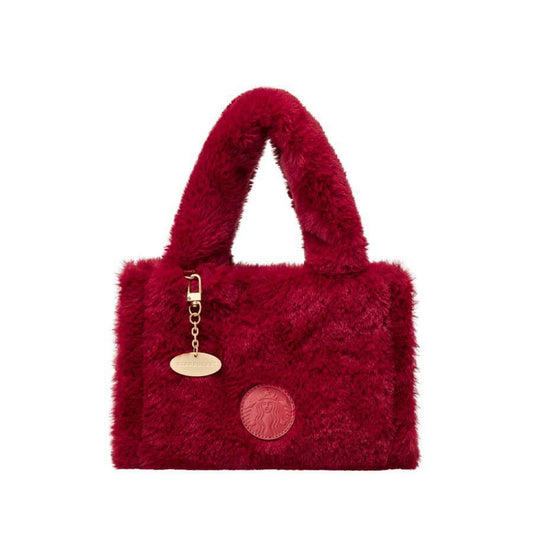 Starbucks Korea 2025 Christmas Season3 series red plush bag