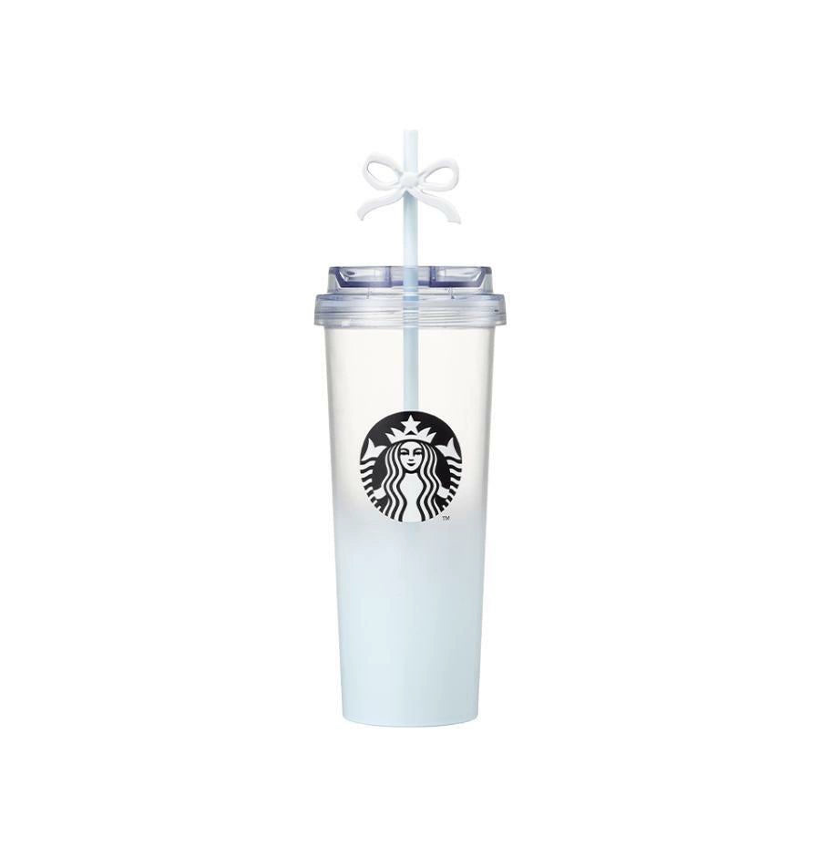 Starbucks Korea 2025 Christmas Season3 series sky blue straw cup 887ml 31.22oz