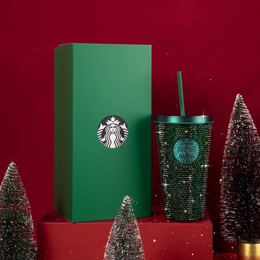 Starbucks Taiwan 2025 Christmas Party Series Bling Stainless Steel TOGO Cold Water Cup 18.23oz 518ml