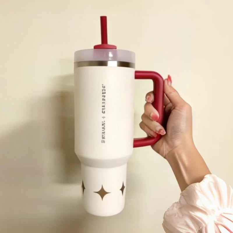 Starbucks Taiwan 2025 Christmas Party Series STANLEY TOGO Cold Water Cup with Stainless Steel Handle 40oz 1183ml 41.64oz