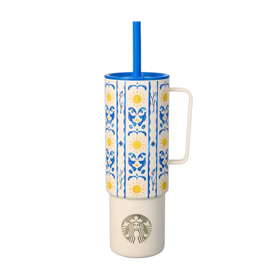 Starbucks Taiwan 2025 Summer Mediterranean Style Series Stainless Steel Handle TOGO Cold Water Cup