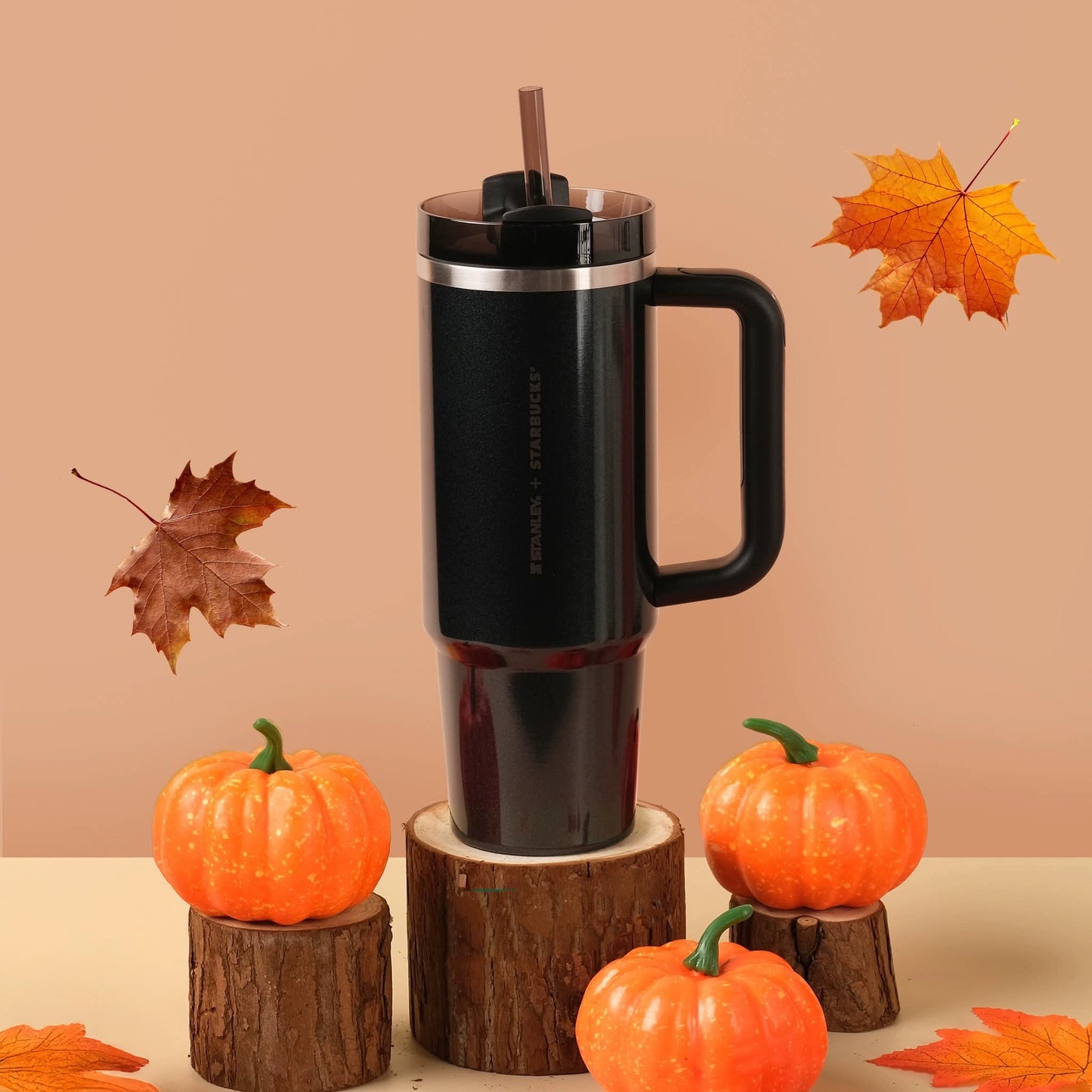 Starbucks Vietnam 2025 Pumpkin Spice Latte series Dark Stanley Stainless Steel Cup 887ml 30oz