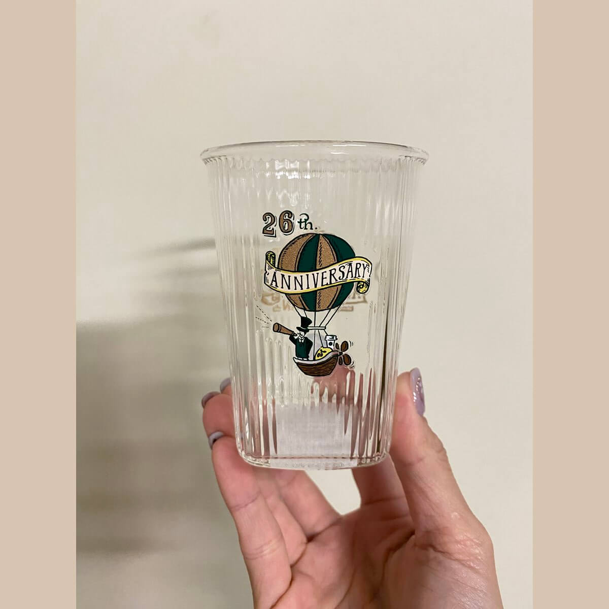 Starbucks Taiwan 2024 26th anniversary Ho-t air balloon adventure glass 207ml