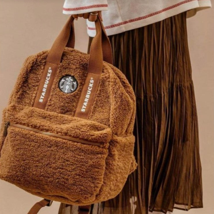 Starbucks Taiwan brown backpack bag