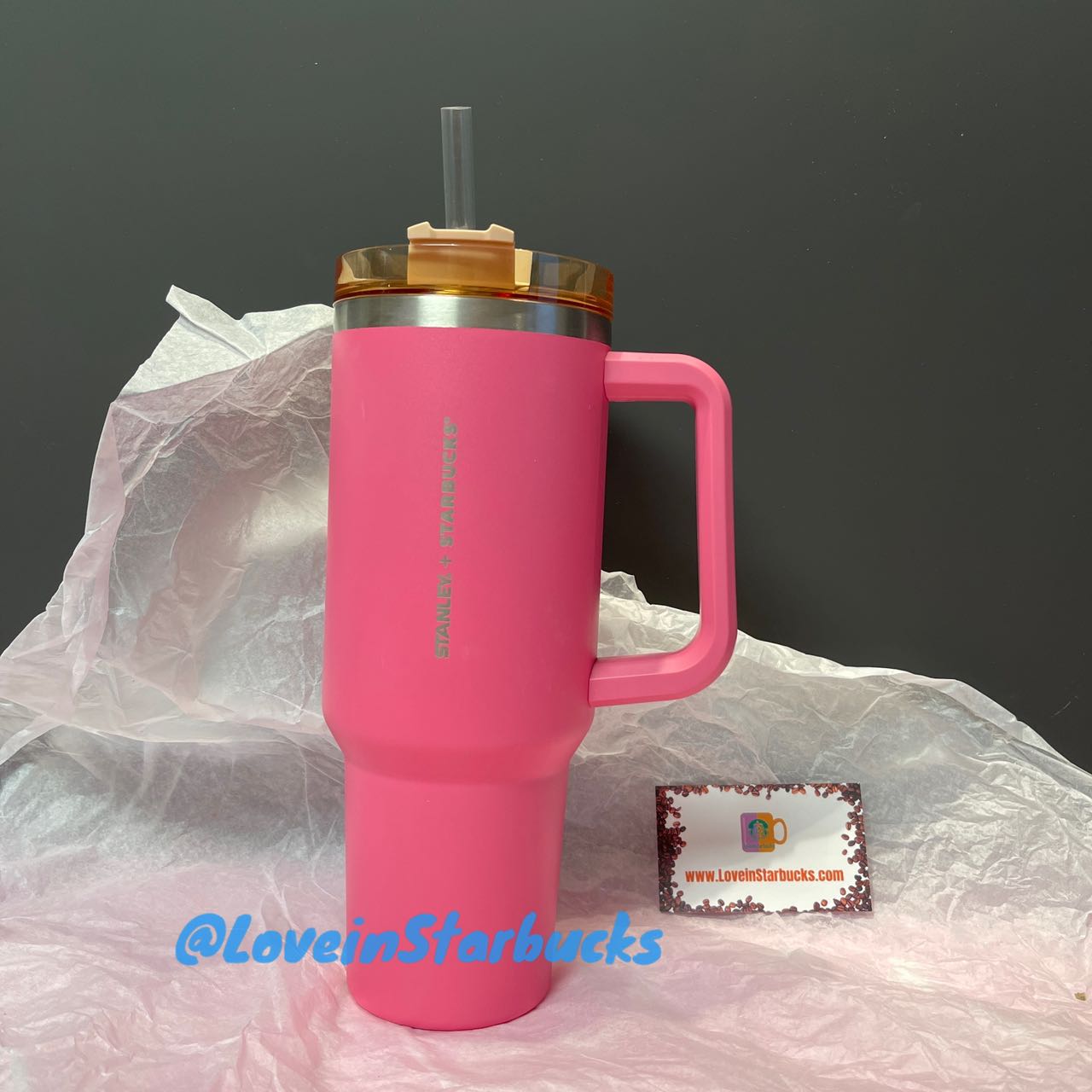 Starbucks x Stanley Philippines Pink Blush Carnation 40oz SS Tumbler