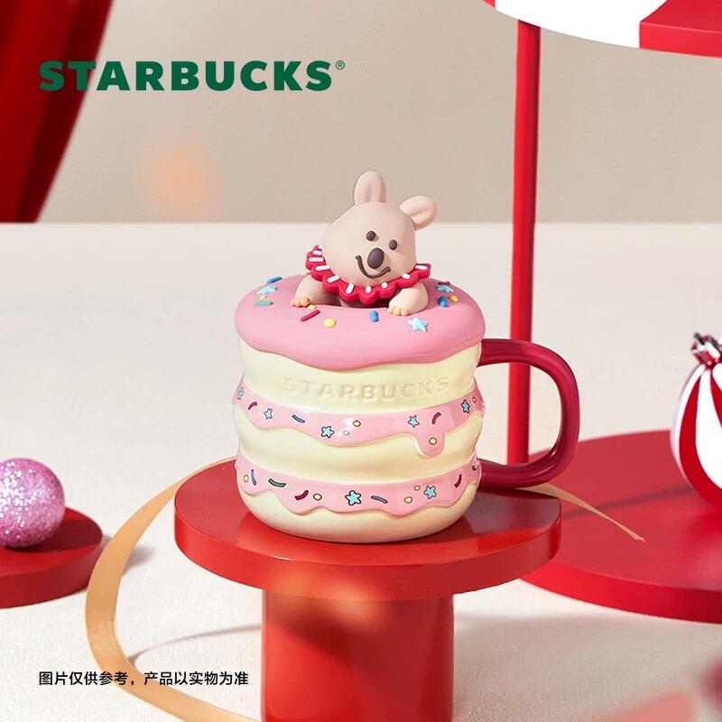 Starbucks China 2024 Christmas Cute Pet Series mug 375ml with lid