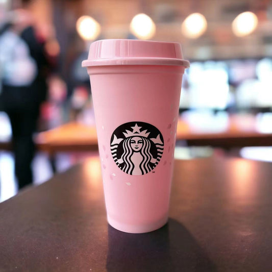 promotion Starbucks pink reusable plastic grade cup 16oz