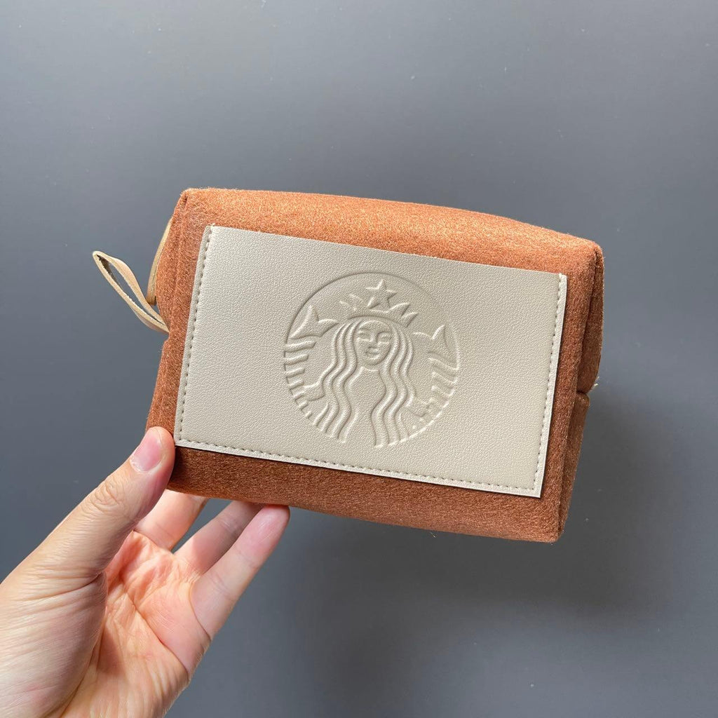 Starbucks brown card holder