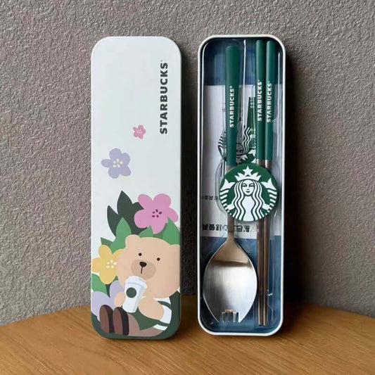 starbucks China 2024 Green tableware coming with Magnetic buckle