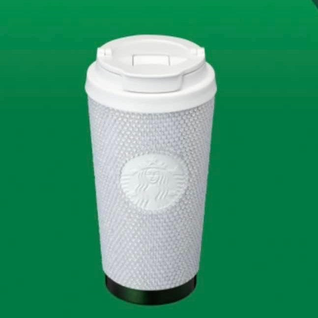 Starbucks Korea 2024 25th Anniversary white Rhinestone Stainless steel cup 473ml