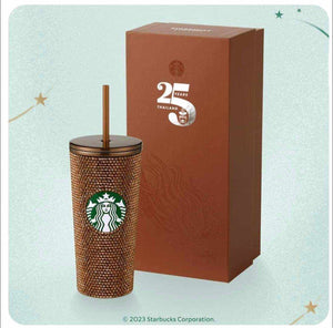 Starbucks 2023 Thailand copper rhinestone cup , only ship to US
