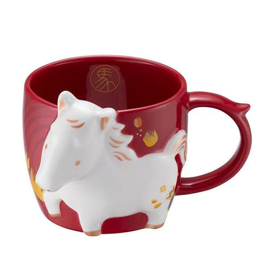 Starbucks Taiwan 2026 Year of the Horse New Year series red and white mug 89ml 3oz