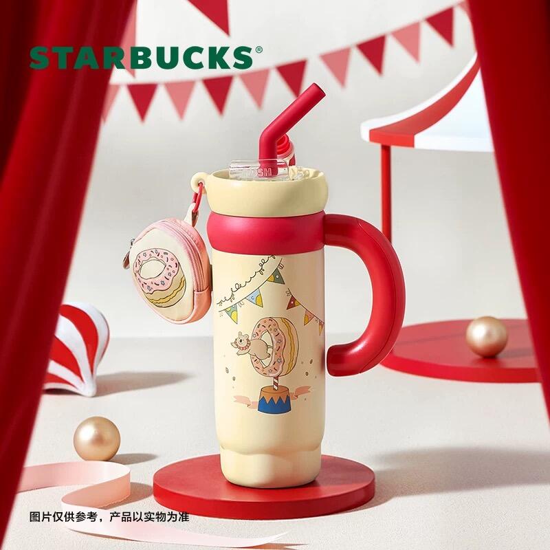 Starbucks China 2024 Christmas Cute Pet Series Stainless steel straw cup 936ml