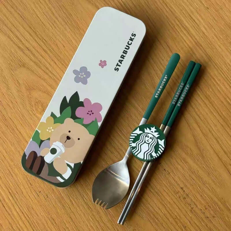 starbucks China 2024 Green tableware coming with Magnetic buckle