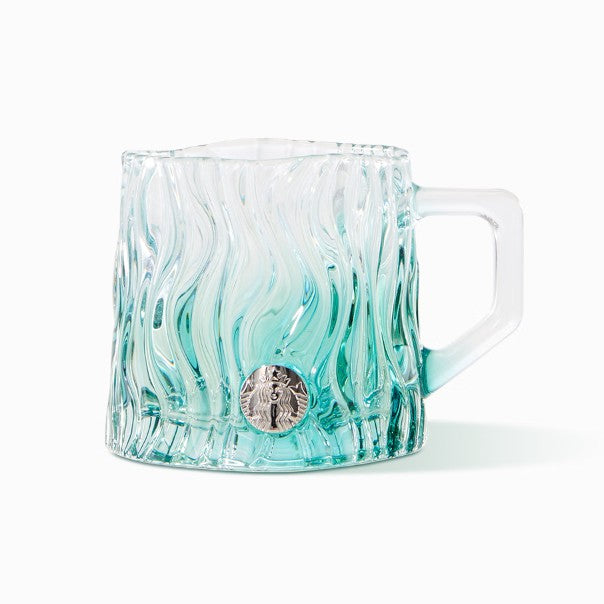 Starbucks China 2023 Fresh Mint Green Embossed glass 425ml