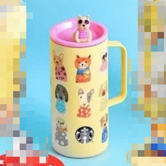 Starbucks Asia 2025 dog series Stainless steel cup