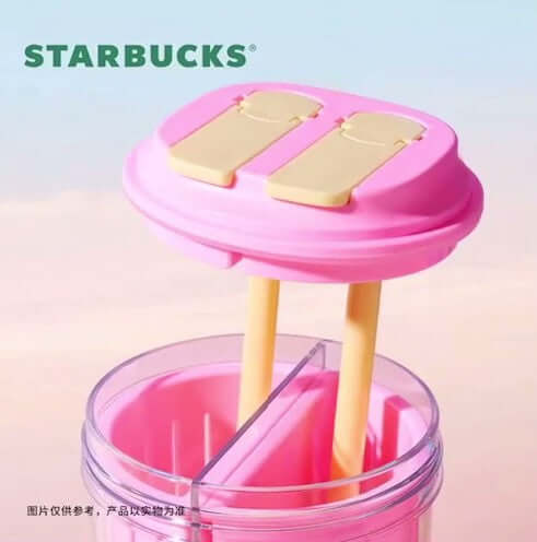 Starbucks China 2024 Colorful summer double drinking plastic cup 760ml