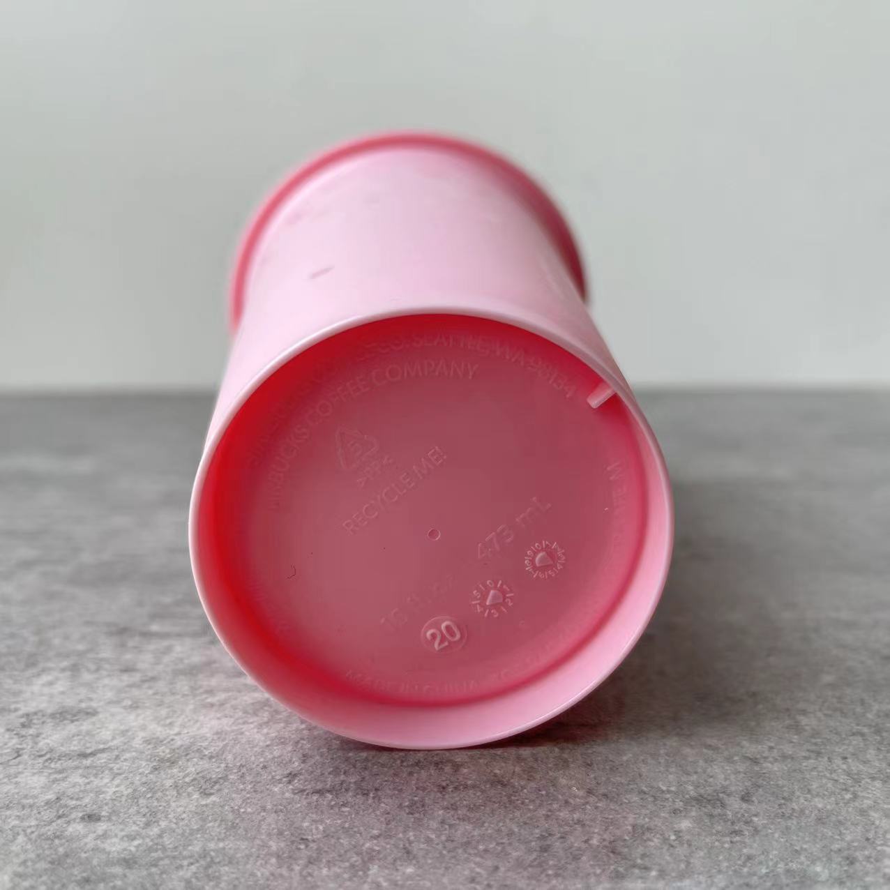 promotion Starbucks pink reusable plastic grade cup 16oz