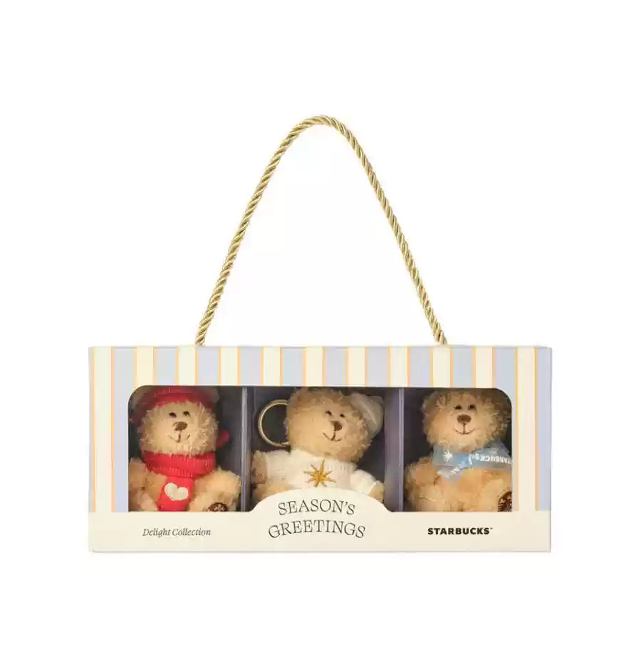 Starbucks Korea 2024 Christmas Season2 three small bearista doll