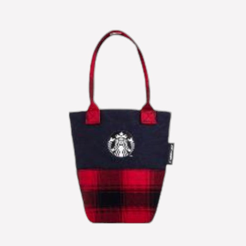 Starbucks Taiwan 2024 Christmas series Plaid cup bag