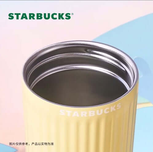 Starbucks China 2024 Colorful summer Series Yellow Stainless Steel Straw Cup coming with topper