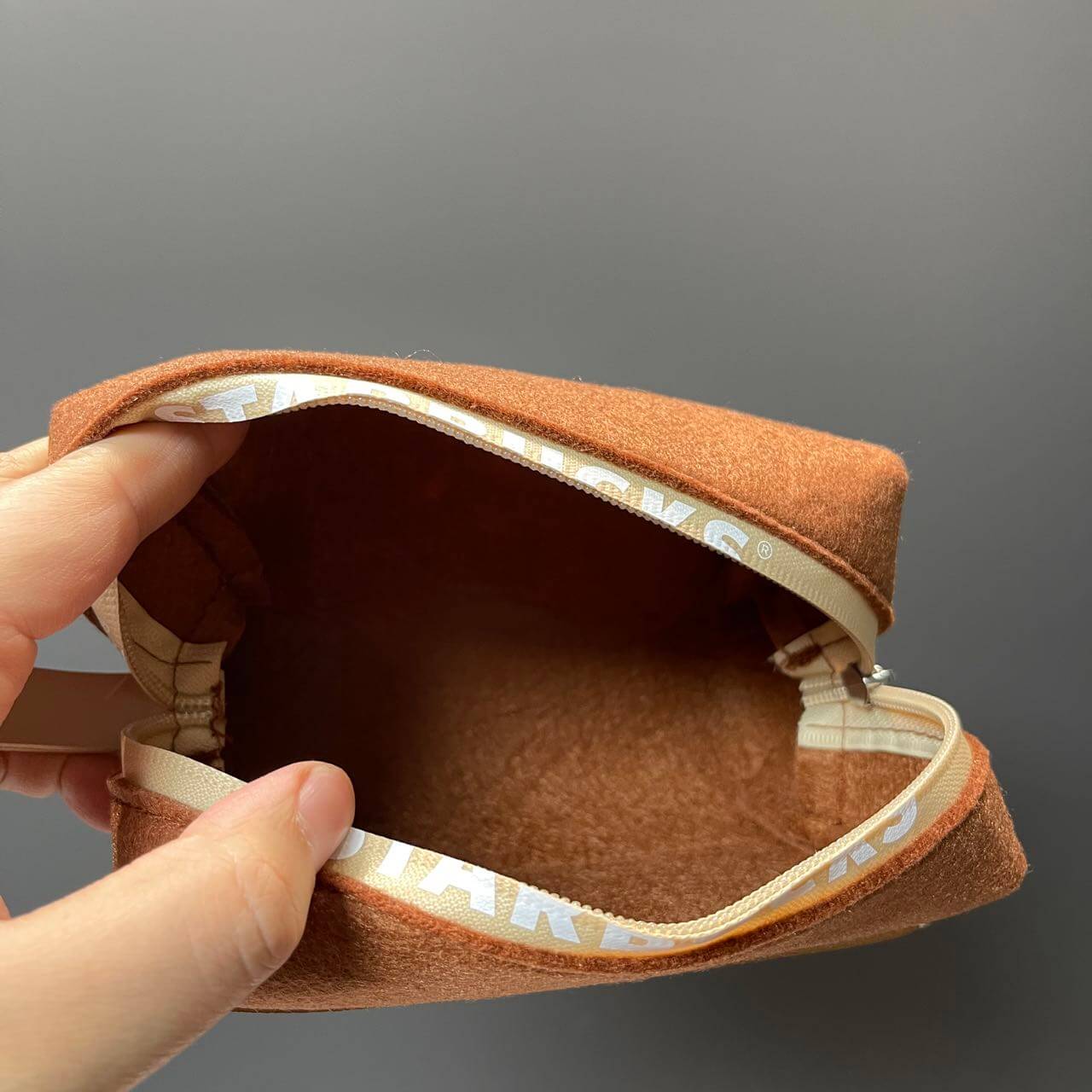 Starbucks brown card holder