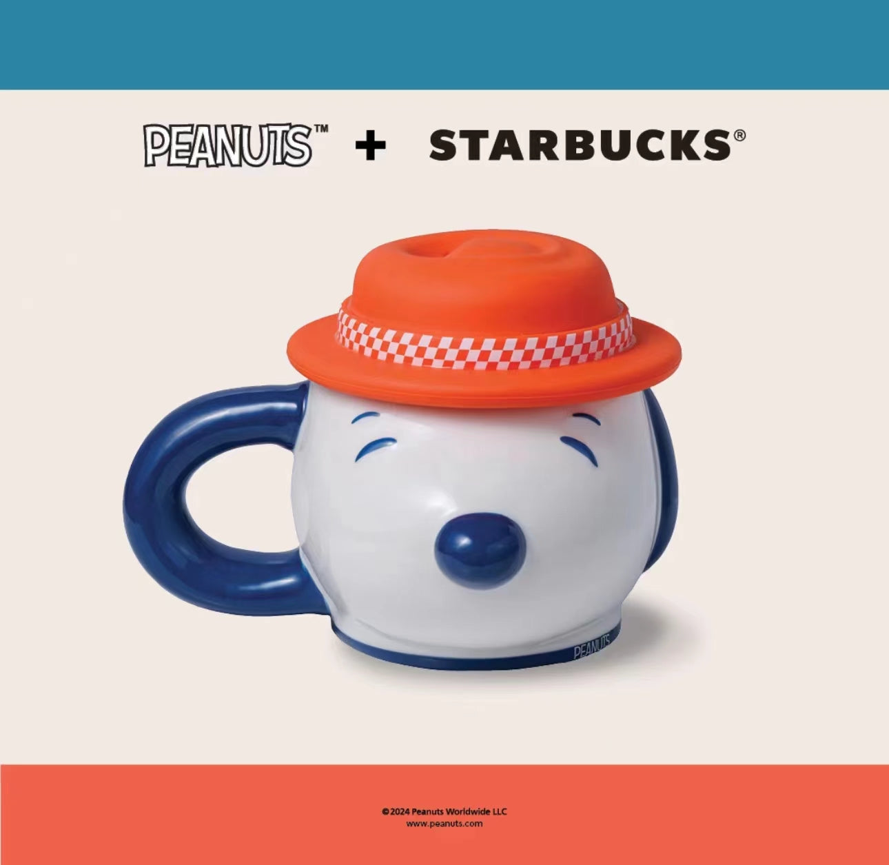 Starbucks X Peanuts co-brand collection Snoopy shaped ceramic mug