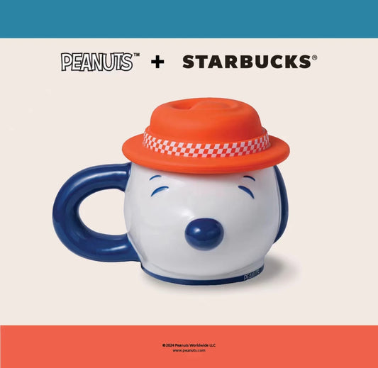 Starbucks X Peanuts co-brand collection Snoopy shaped ceramic mug