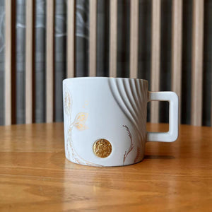 Starbucks China 2023 anniversary white gold mermaid series ceramic mug 315ml