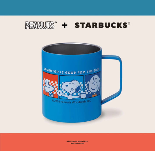 Starbucks X Peanuts co-brand collection Snoopy stainless steel blue mug