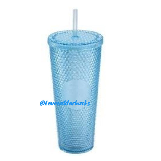 Starbucks Taiwan 2024 Christmas series Bubble blue studded straw cup 710ml 240oz