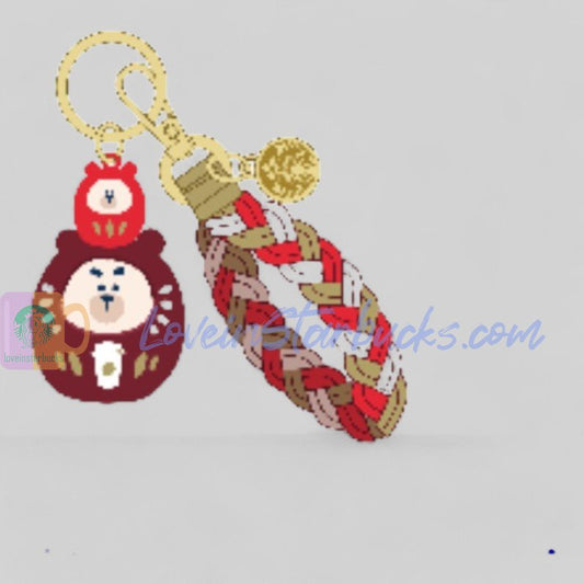 Starbucks Taiwan 2025 Snake Year 2nd Series Lucky Bear Keychain