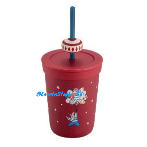 Starbucks Taiwan 2024 Christmas series Flying Clown Stainless Steel straw cup 355ml