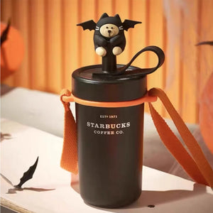Starbucks China 2023 Halloween candy series Cross dressing Bear Store Manager stainless steel straw cup 300ml