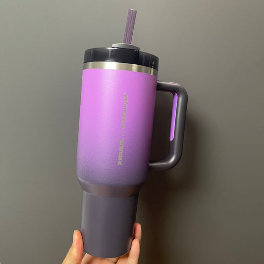 #C2 Tiny dent Starbucks Taiwan 2024 Halloween series Stanley purple Ombre Stainless steel cup 40oz