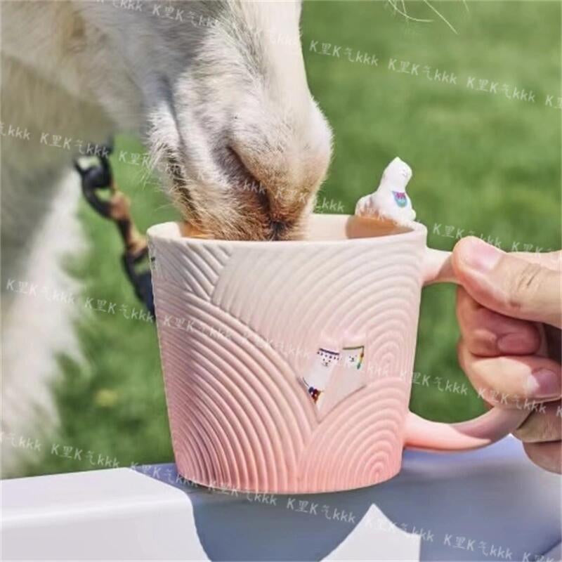 Starbucks China 2024 Alpaca series gradient pink mug 360ml