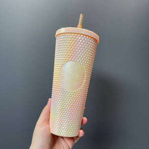 Starbucks Philippines 2024 peach blossom studded straw Cold Cup 24oz
