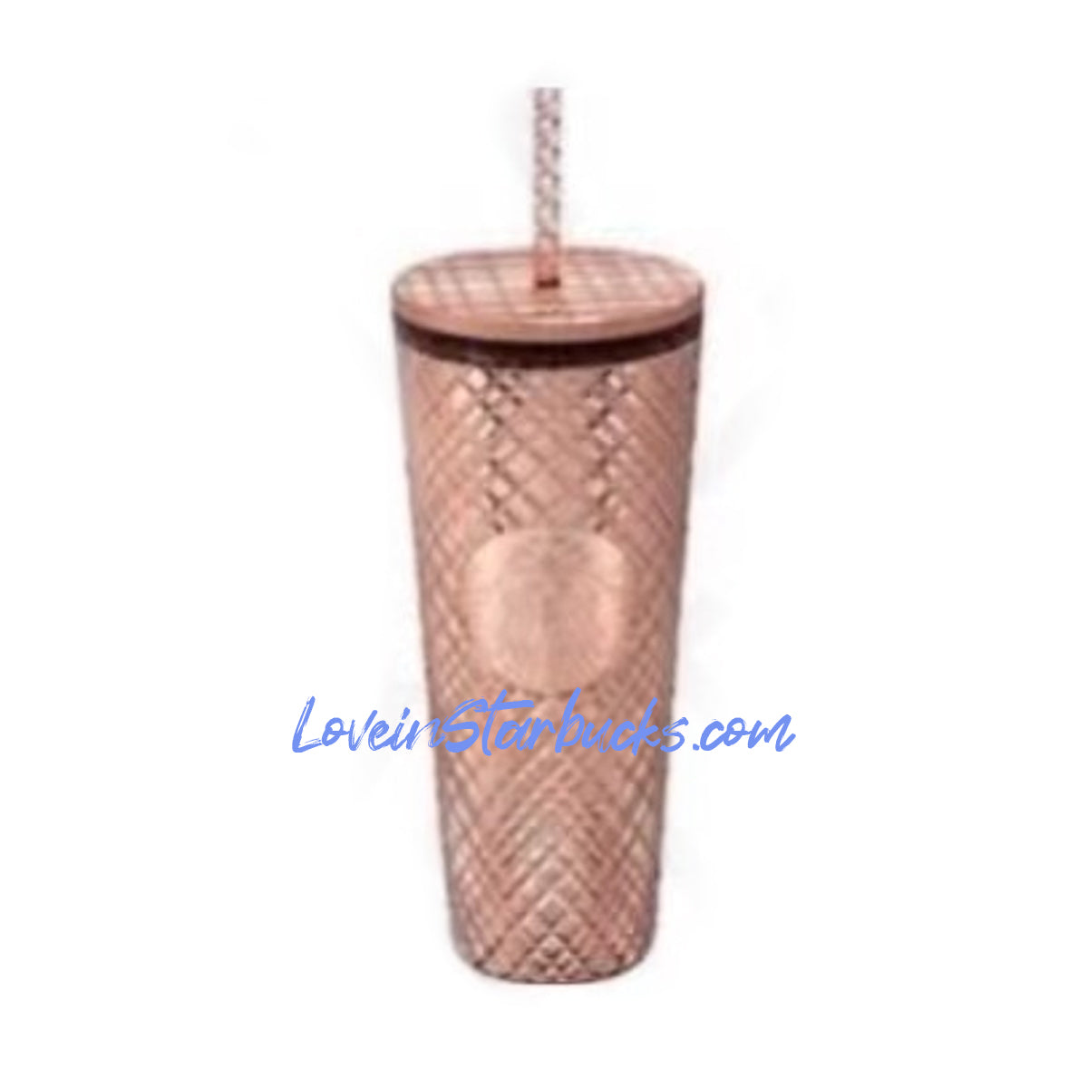 Starbucks Studded Rose Gold Jeweled Coffee Tumbler Cold Cup Venti