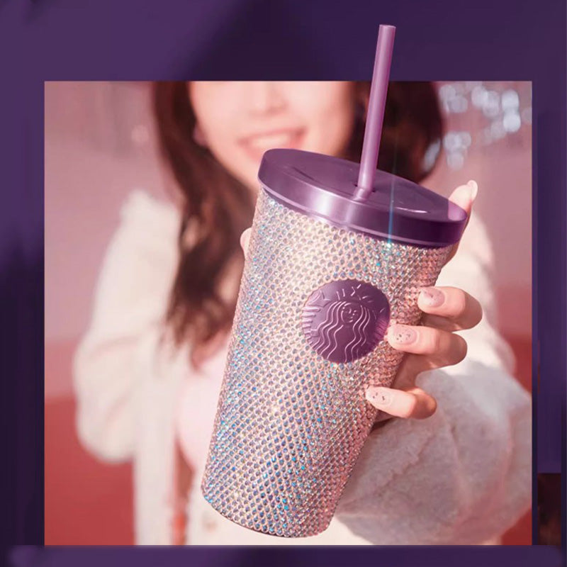 Stanley Inspired 40 Ounce Glitter Tumbler Cup With Handle Hot or Cold  Tumbler With Lid and Reusable Straw Gift Trending Summer Cup Preorder 