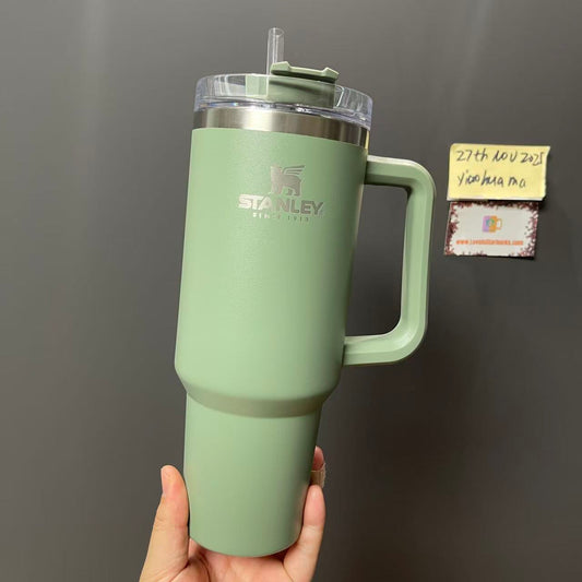 Tiny flaw Stanley China green stainless steel cup, first generation.