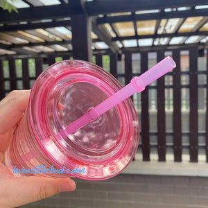 Starbucks China summer pink glass cup